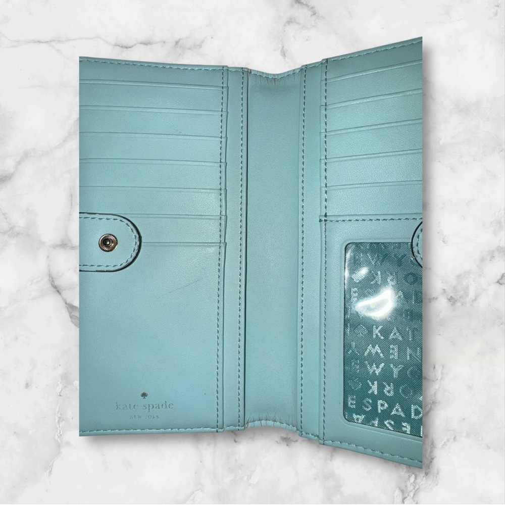 kate spade Turquoise Leather Continental Wallet - Picture 5 of 8